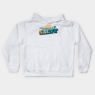 The Ocean Made Me Salty Beach Summer Vacation Kids Hoodie